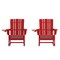 Flash Furniture Red Adirondack Rocking Chairs with Cupholder, 2PK 2-LE-HMP-1045-31-RD-GG - alternate 5